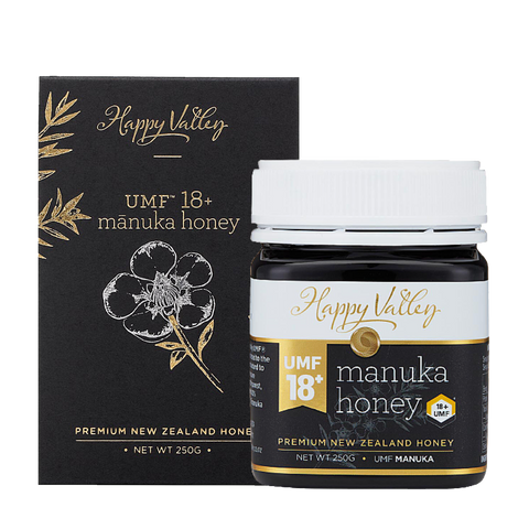 UMF 18+ MGO 696+ Manuka Honey, with beautiful black and gold gift box, 250gram 8.8oz, Premium New Zealand Manuka Honey from Happy Valley Honey